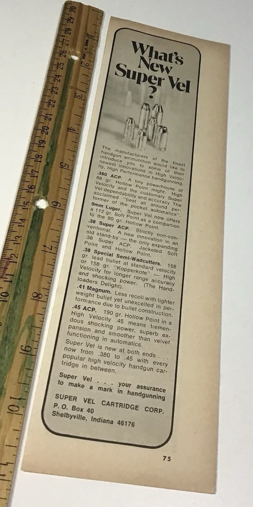 Ad for SUPER VEL Bullets Ad#5320