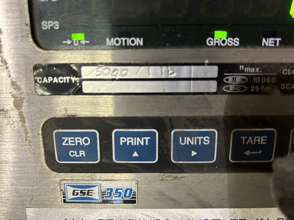 GSE Scale Systems Model 350 w/ 4'x4' platform 5000 lb capacity