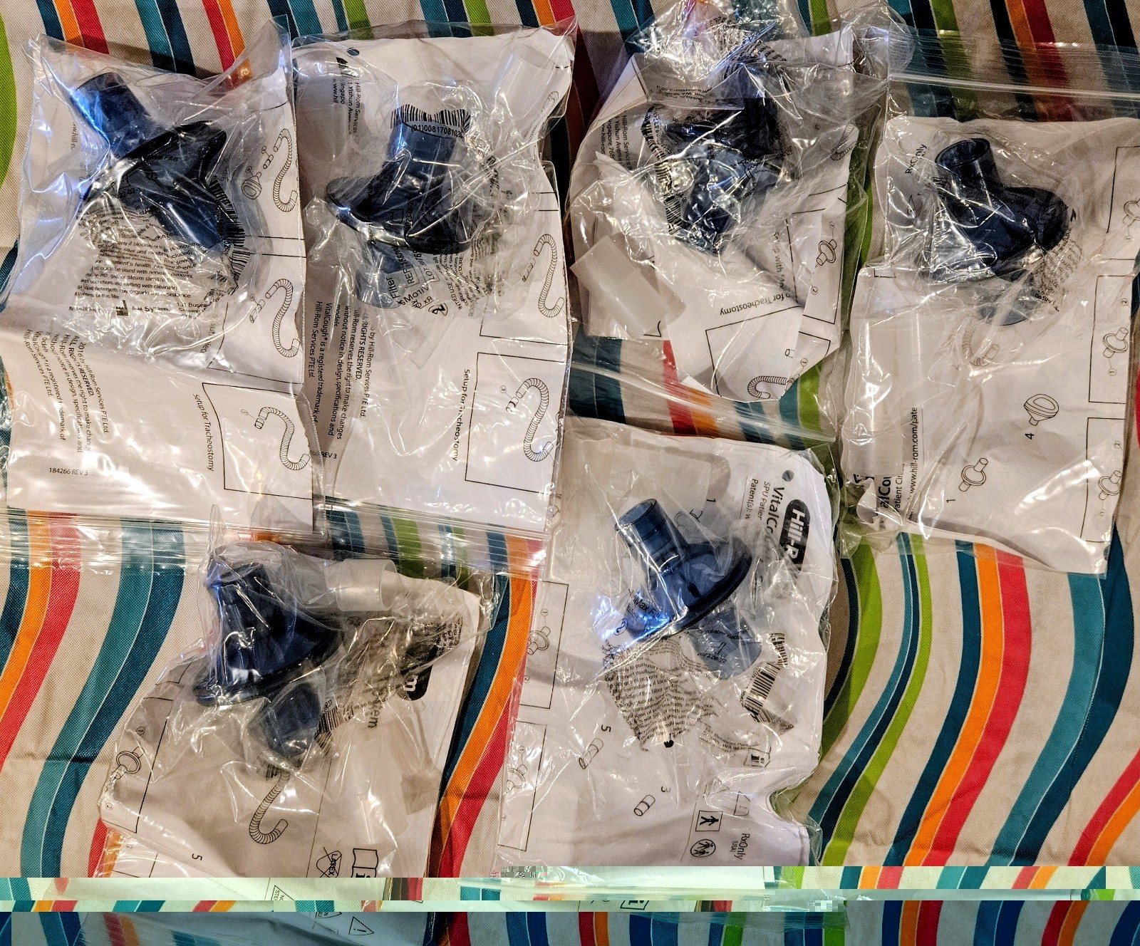 6 Cough Assist Circuit Sets, 4 FT Tubing, Bacteria Filter, Mouthpiece (Not mask)