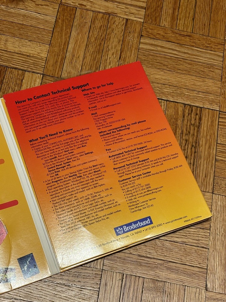 Vintage Print Master Premier 8.0 PC Software - WINDOWS 95 98