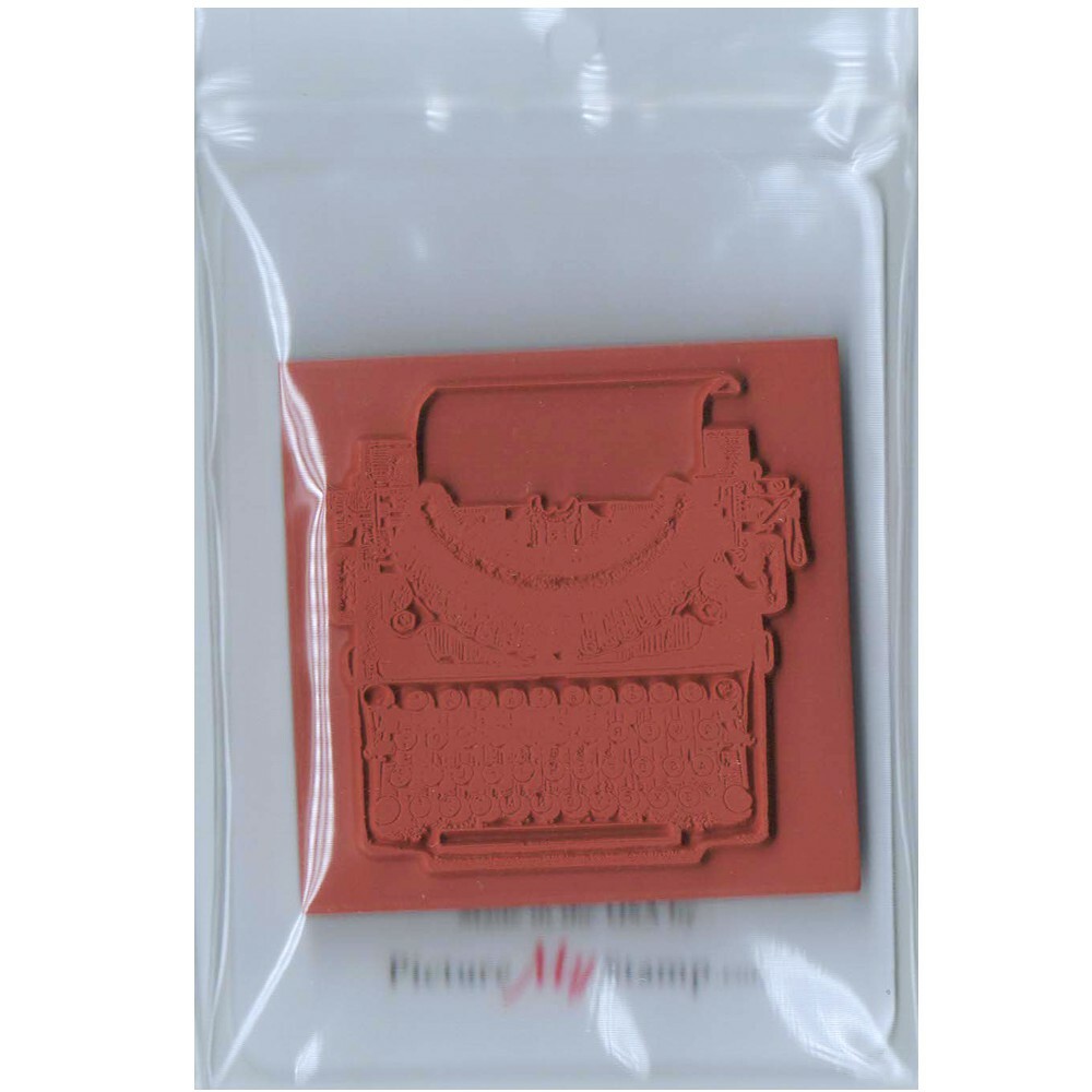 Deep Red Stamps Manual Typewriter Rubber Cling Stamp