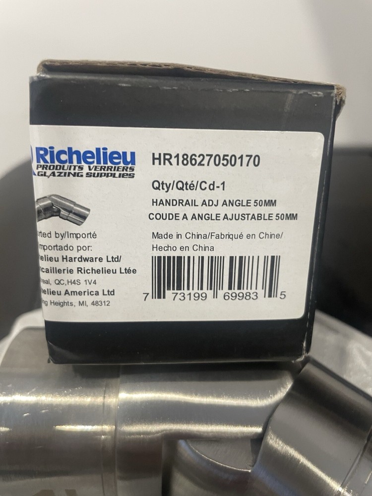 Adjustable Angle for Round handrail size ø 50 mm