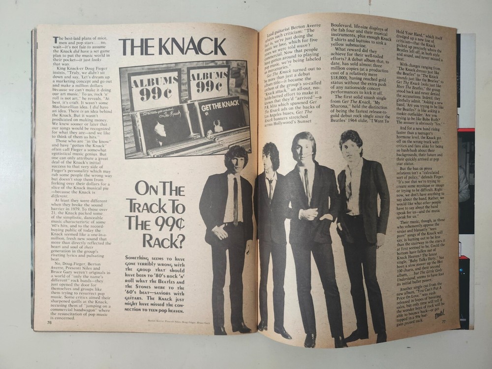 Tiger Beat Vintage 1980 Rock Magazine Van Halen KISS Cheap Trick Blondie POSTER