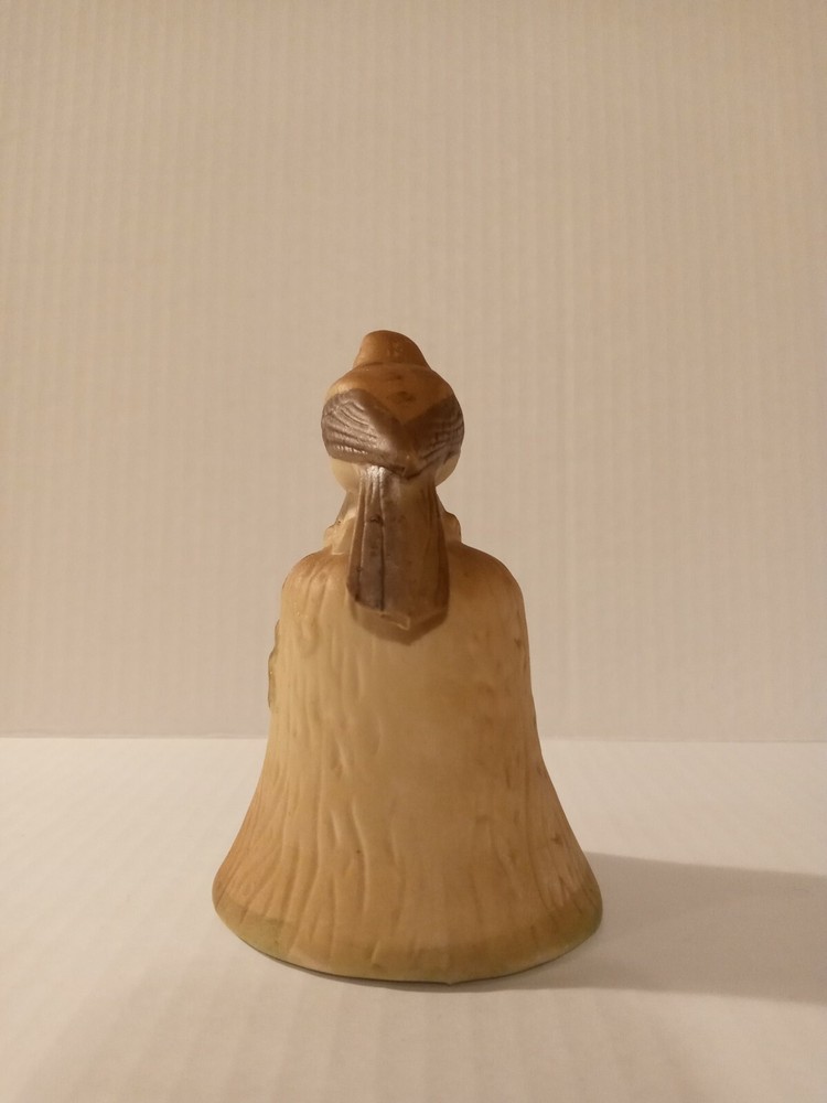 4.25" Brown Ceramic Bisque Bird Bell