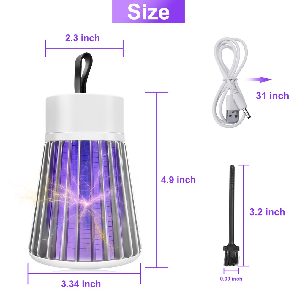 Electric Mosquito Insect Killer Zapper LED Light Fly Bug Trap Pest Control Lamp