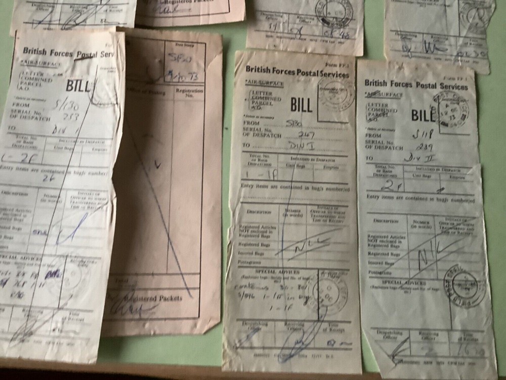 British Forces Postal service Bill 6 items Ref A1688