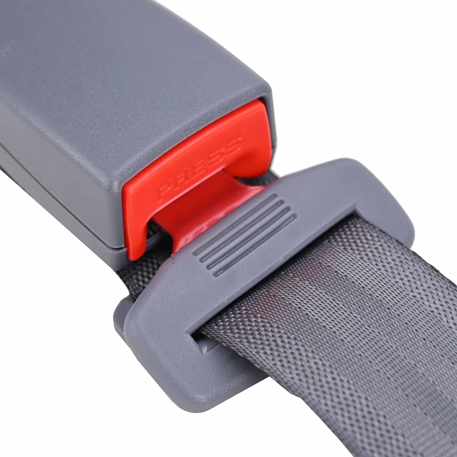 2* Retractable 3 Point Fixed sensor Seat Belt Straps Car Adjustable Belt Gray