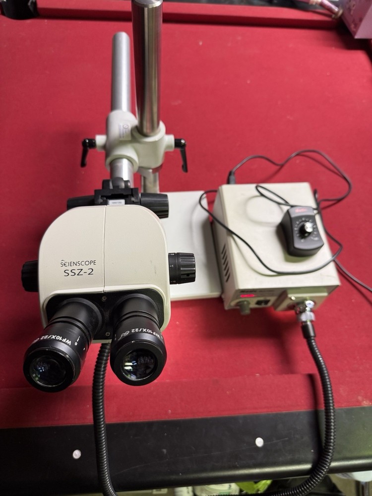 Scienscope SSZ-2 Microscope Body Stand Eyepieces TESTED Light