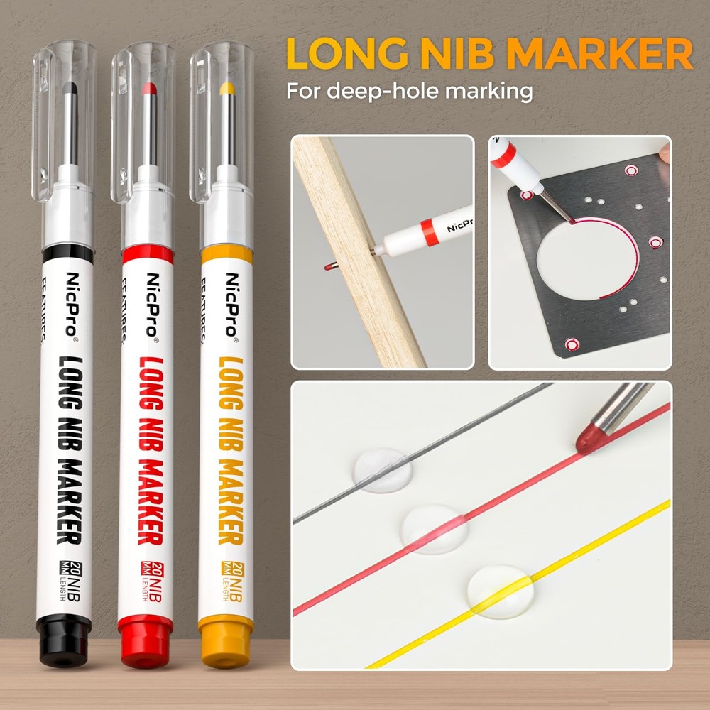 Nicpro 39 Pack Carpenter Pencils with Sharpener, Mechanical Carpenter Pencil ...