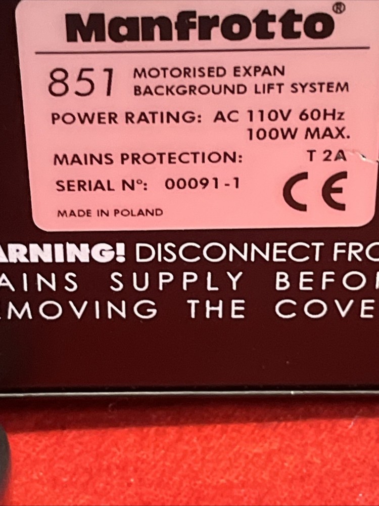 MANFROTTO 851 MOTORISED EXPANDER BACKGROUND LIFT SYSTEM