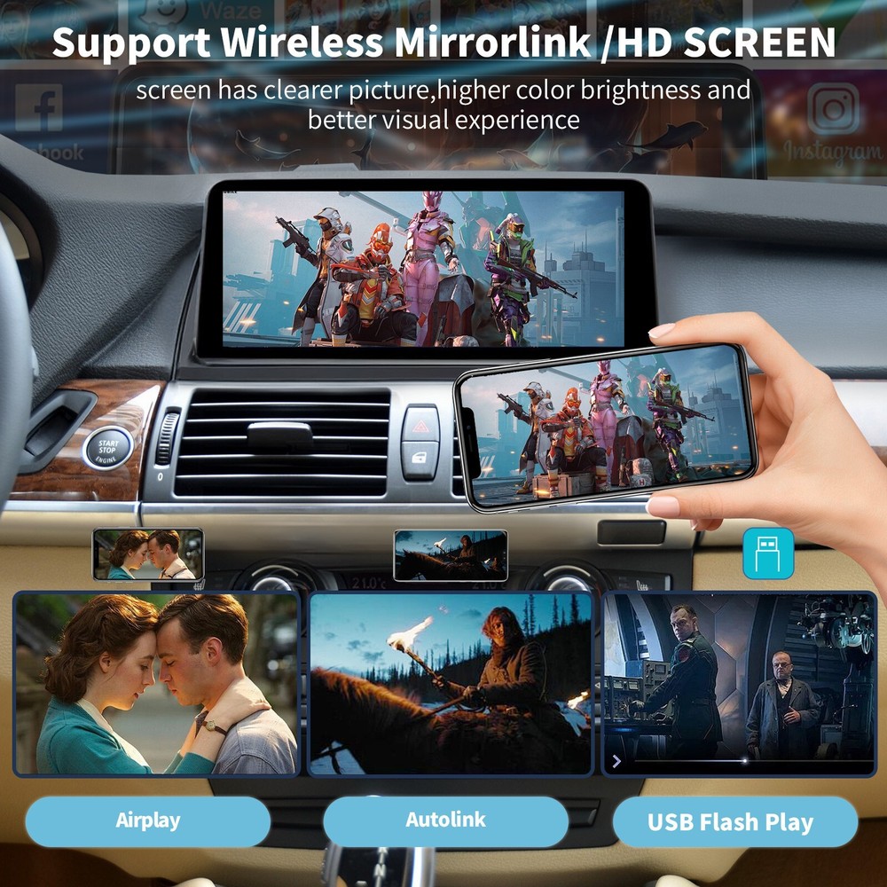 BMW X5 X6 CCC E70 E71 2007-2010 10.25'' Carplay/Android Auto Touchscreen