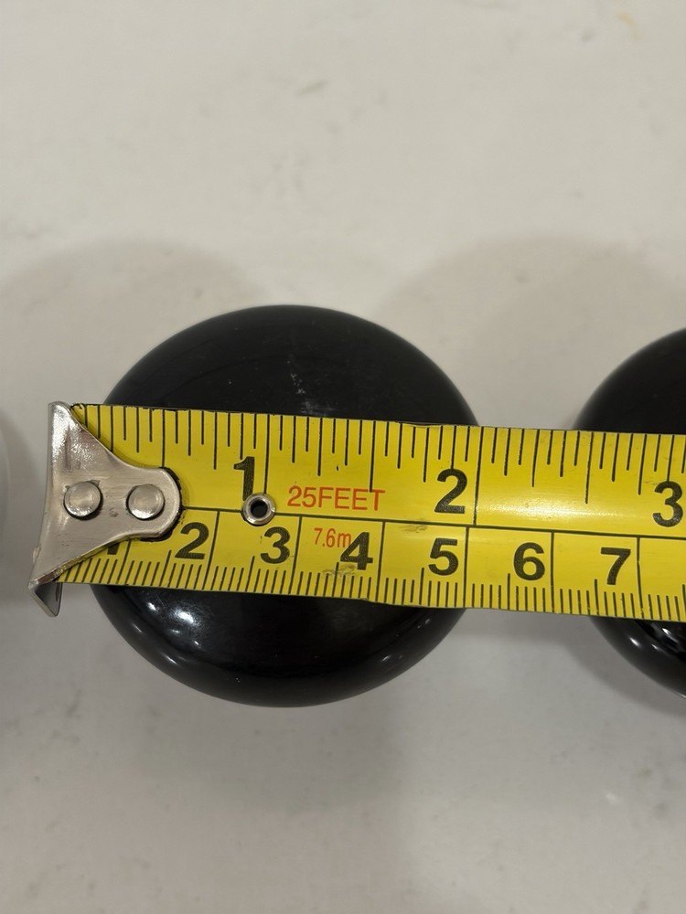 Porcelain Door Knobs – Two Speckled White And Too Black – Four Total