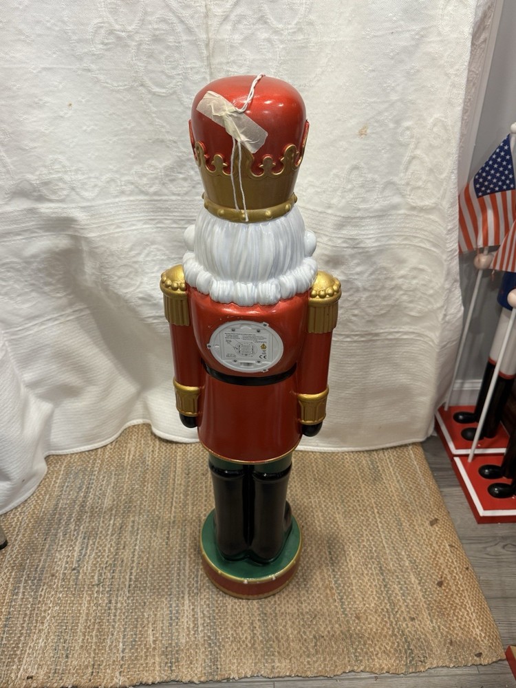 Light Up Battery Santa Nutcracker 32.5 Inch Tall