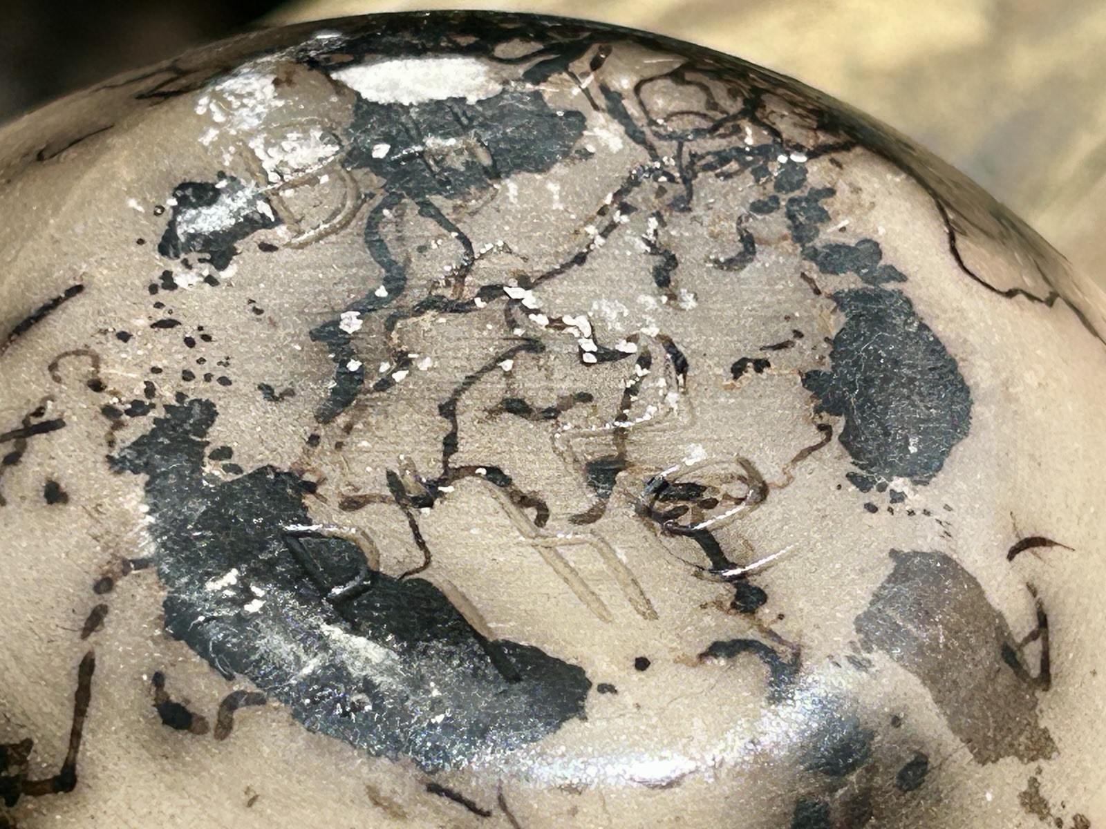 BH Pike Navajo Horse Hair Etchware Seed Pot 3″ x 4″ Signed 1990s Vintage