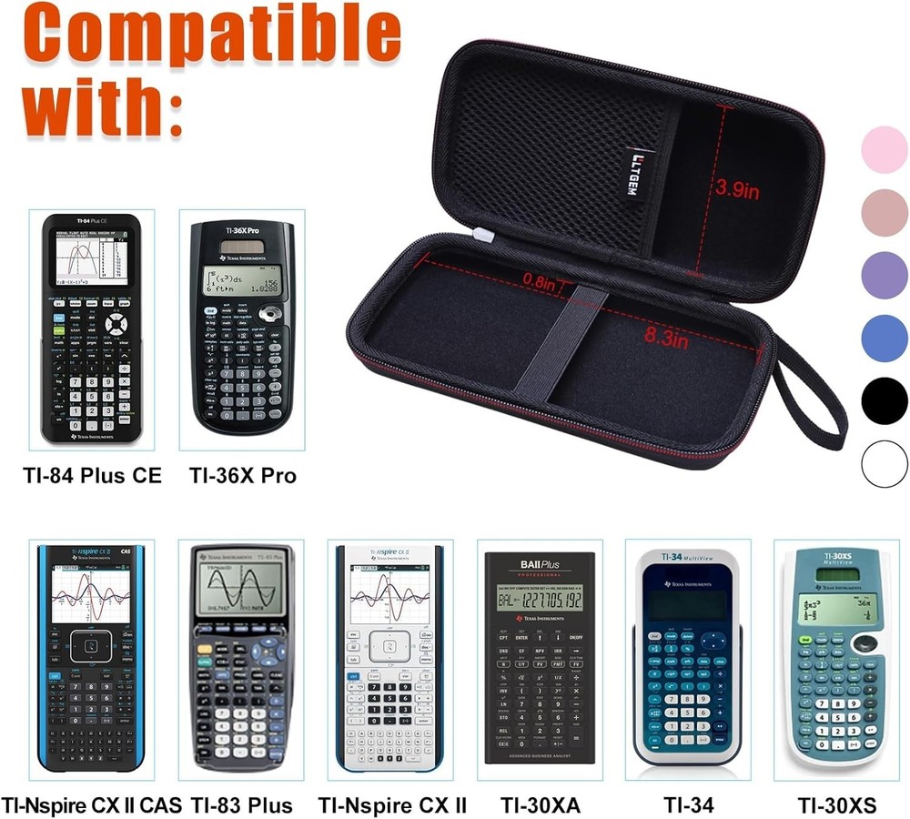 Stylish White Calculator Case for Texas Instruments & Casio - Accessories Pocket