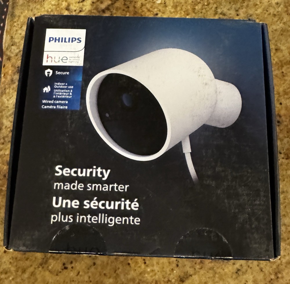 Philips Hue Secure Wired Smart Home Security Camera - White Brand New