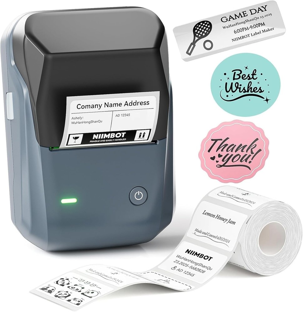 B1 Label Maker Machine, Thermal Label Printer Easy to Use for Office, Home, B...
