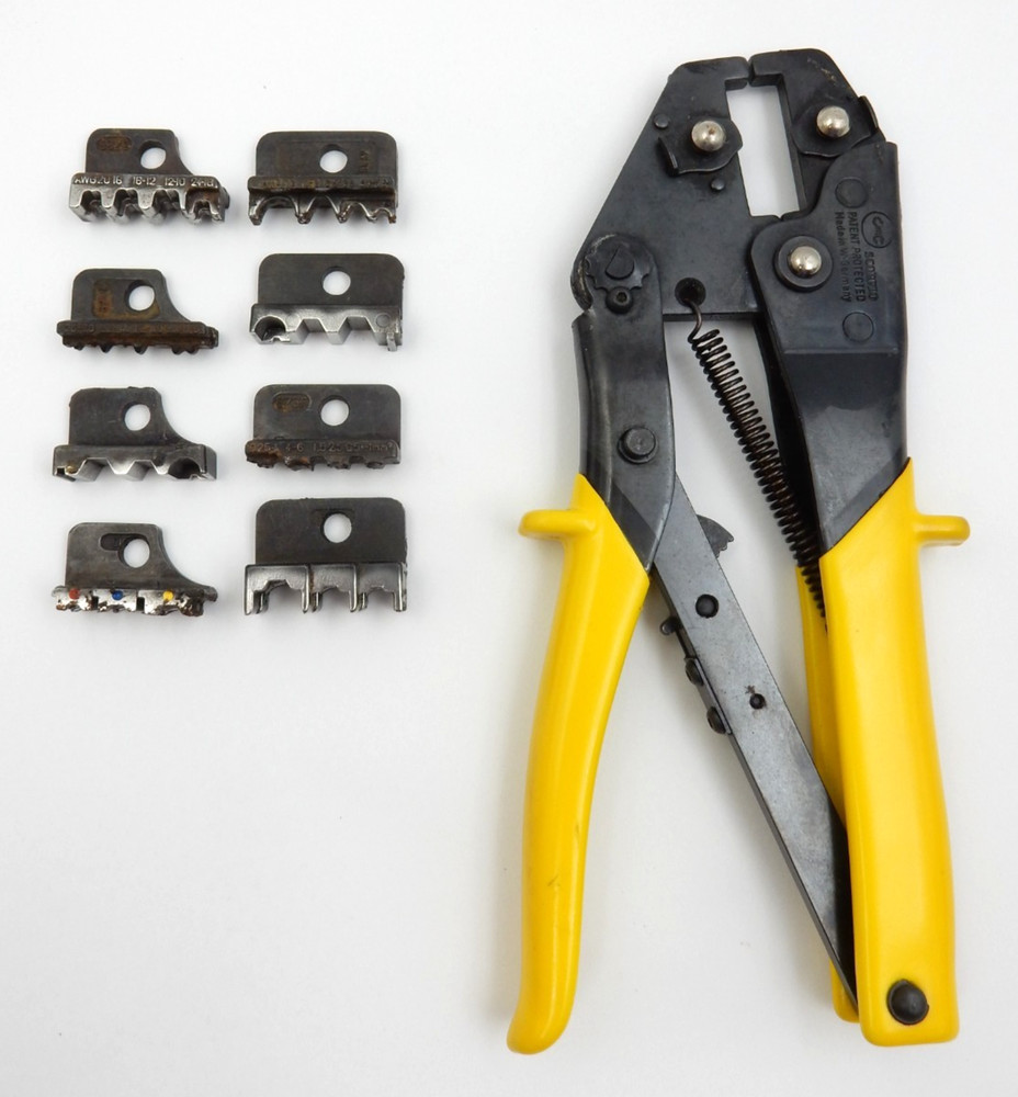 CMC SCORPIO #81 PREMIUM CRIMP TOOL, HAND CRIMPING TOOL WITH ASSORTED CRIMP DIES