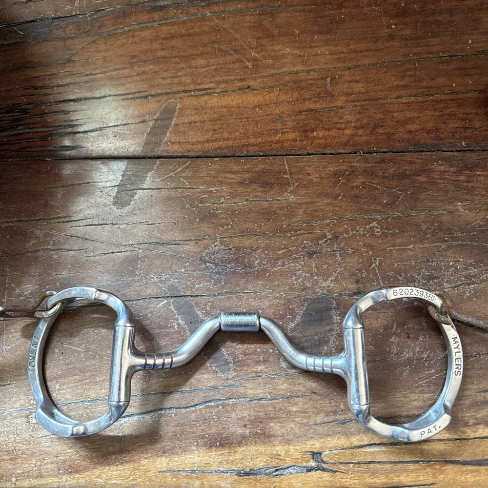 5” Myler Eggbutt  Port Snaffle  w/ Slots “ Hooks”