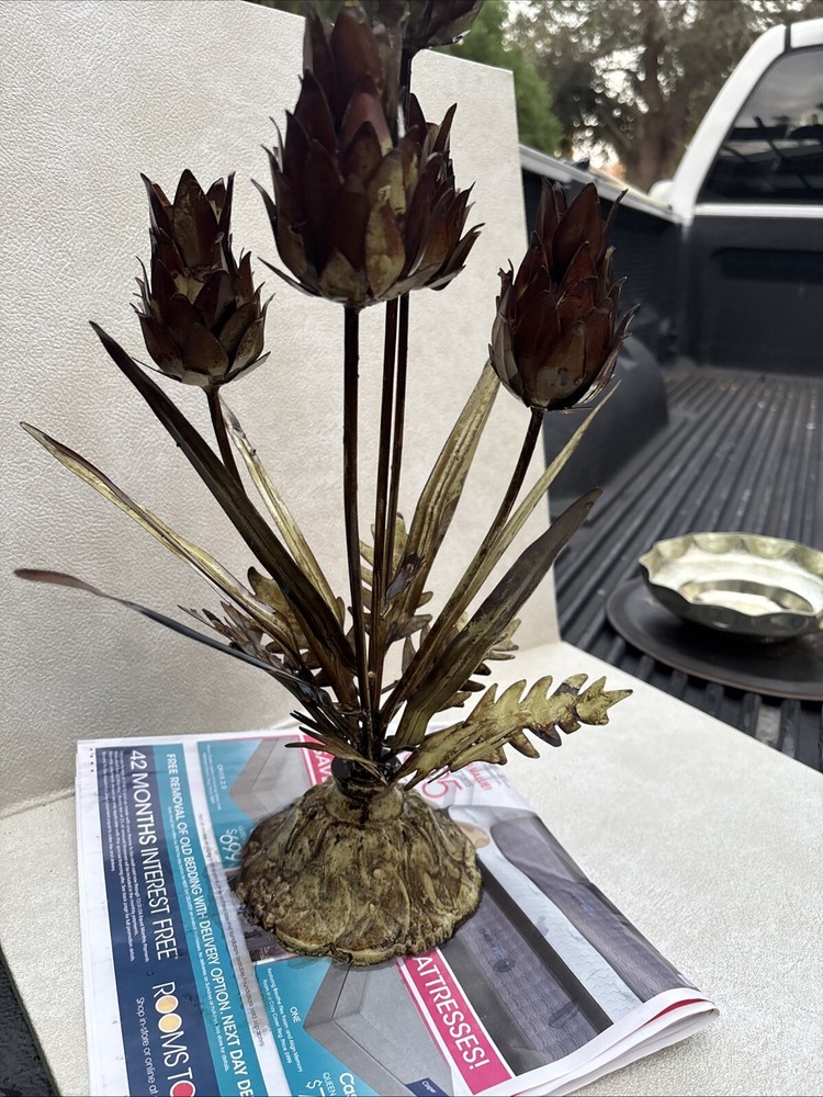 Mid-Century Max Howard Toleware Candelabra