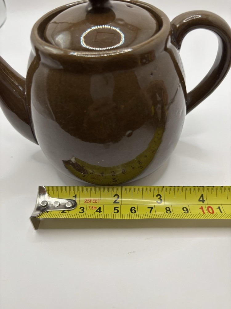 Brown Single Cup Teapot - Dark Brown Earthenware