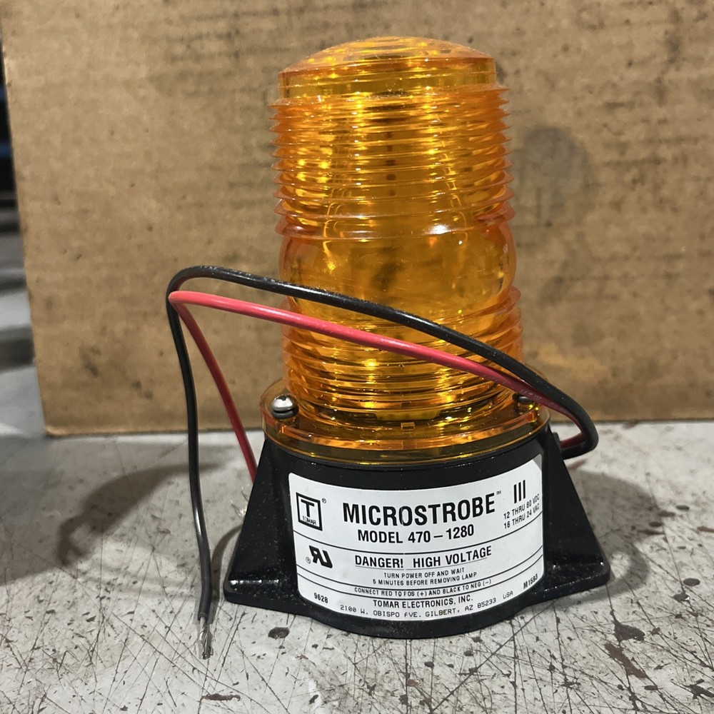 🔥LPM Microstrobe 470-1280 Orange Strobe Light, Missing Bulb, New Free Ship🇺🇸