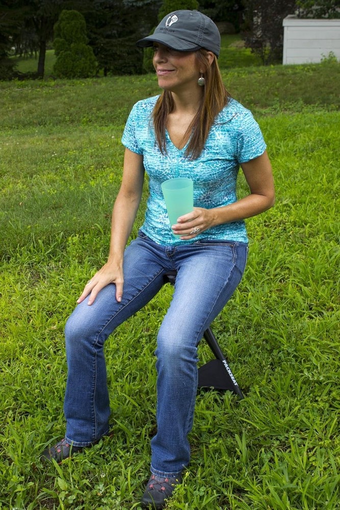 PackSeat Foldable Camping Stool with Anti-Splay Design for Stability