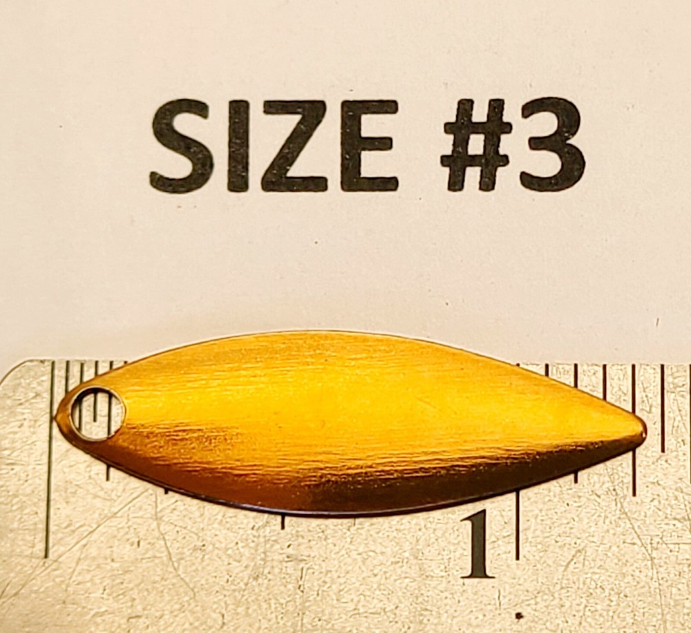 10 sz #3 Smooth willow leaf blades spinner baits or lure making, replacement