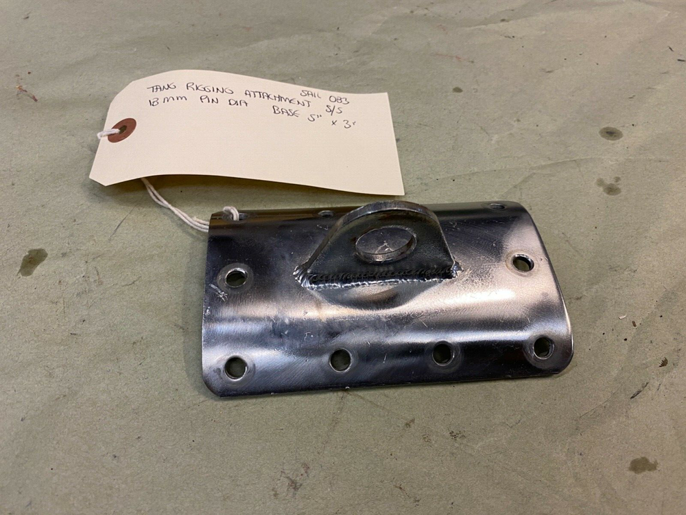Tang Rigging Attachment S/S 18mm Pin Diameter Base 5" x 3"