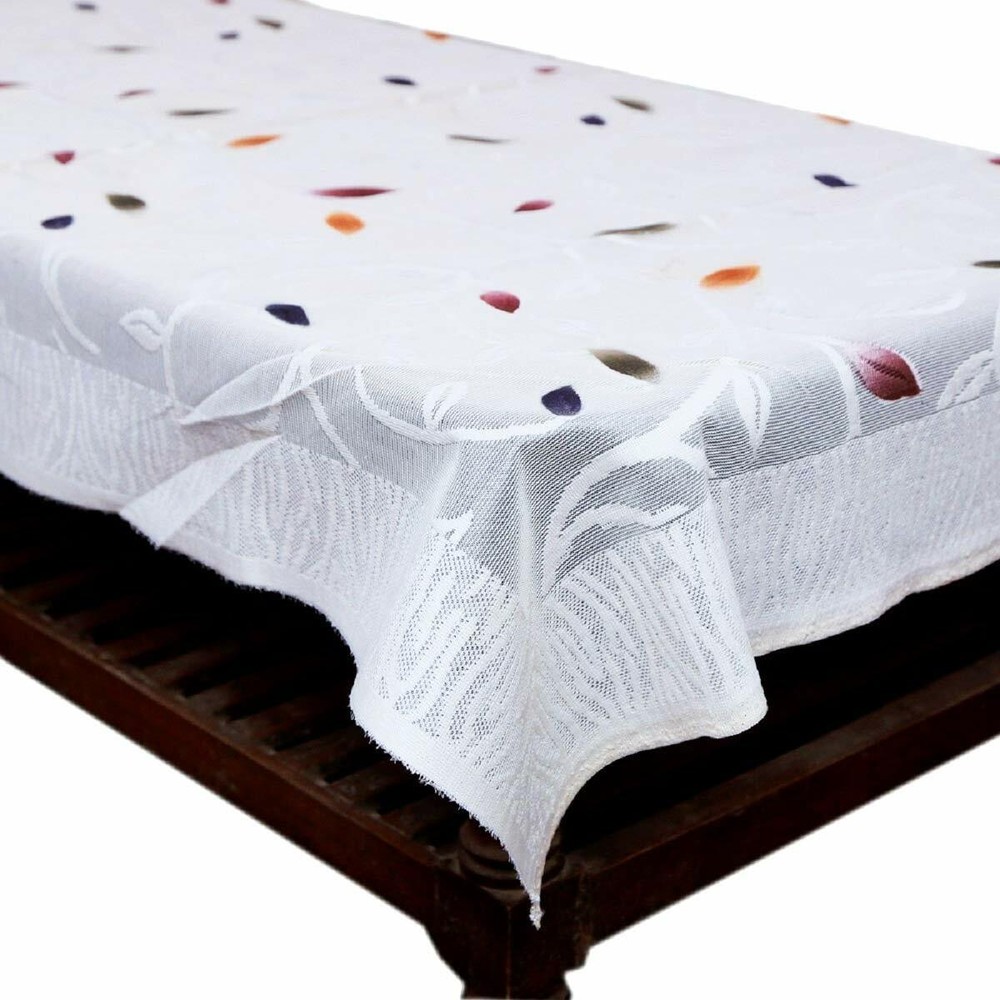 Cotton 6 Seater Dining Table Cover - White US