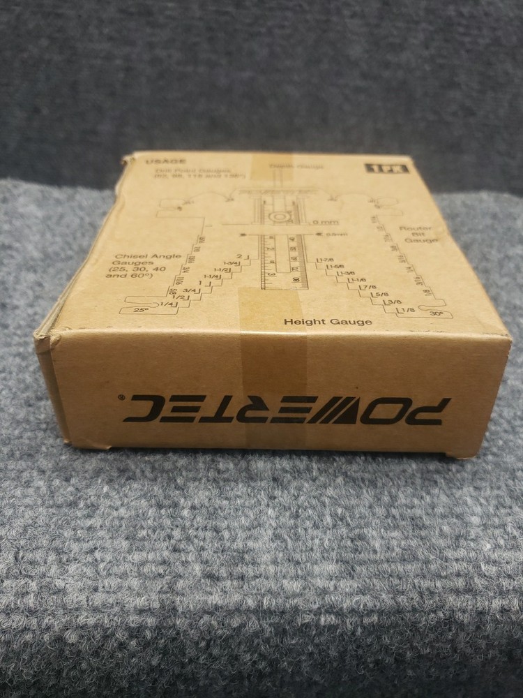 POWERTEC Universal 5-in-1 Measuring Gauge - Drill Point, Chisel Angle, etc