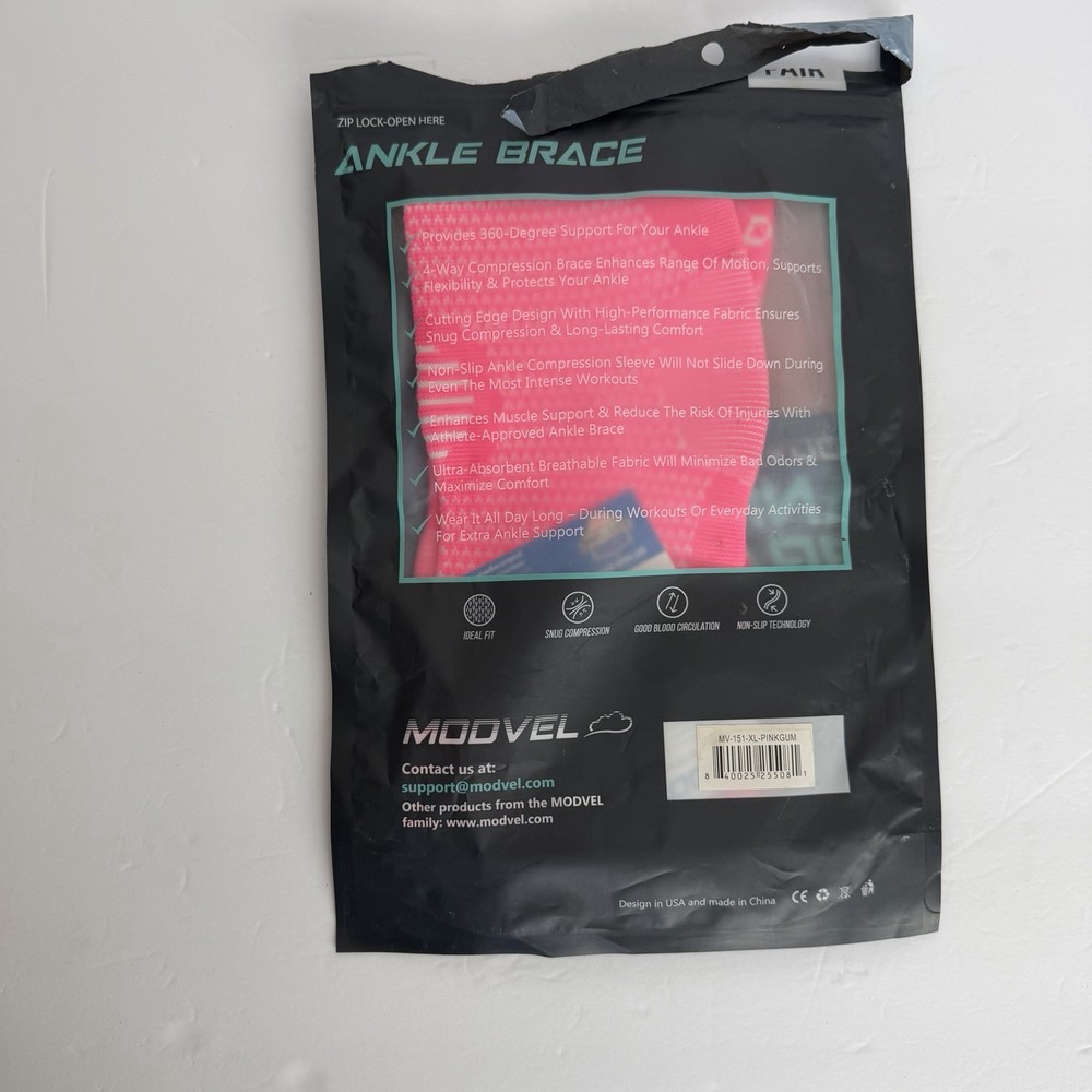 Ankle Brace Moovel Pink pair Xl Compression