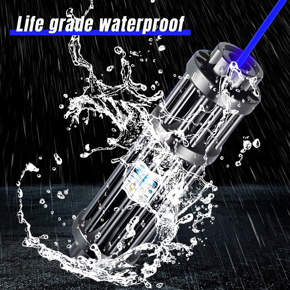 10Wat Adjustable High Power Blue Burning Laser Pointer Visible Dot Torch Light