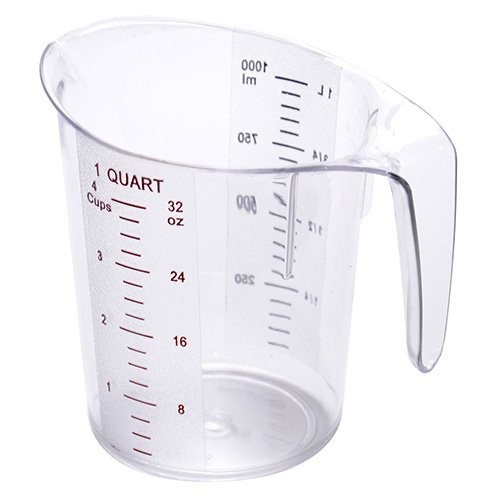 Value Series MEA-100PC Polycarbonate Measuring Pitcher - 1 Quart Capacity