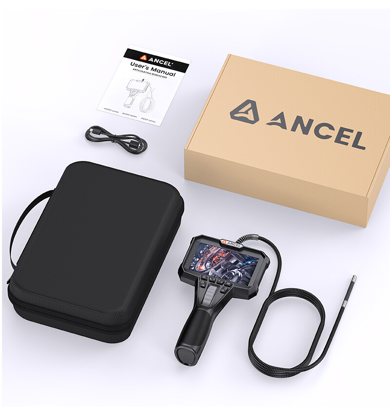 ANCEL AN301 Articulating Endoscope Camera 4.3'' Borescope Continuous Recording