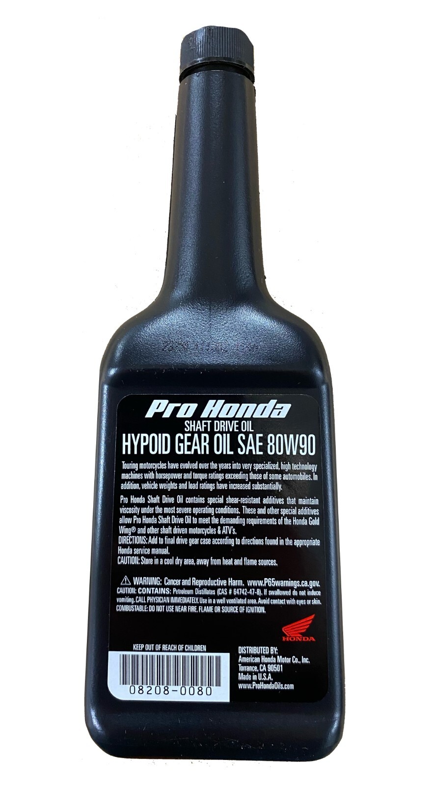 6 Pack OEM Honda Shaft Drive Oil Differential Gear Oil 80W90 08208-0080 w Funnel