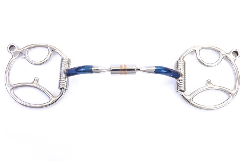 Cavalon Western D-Ring w/ Hooks Sweet Iron Barrel Snaffle Bit