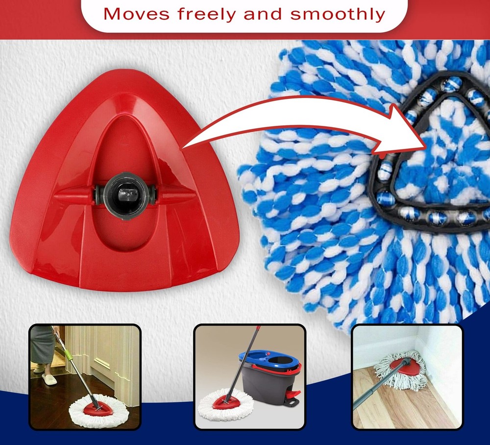 O-Cedar Mop Head Replacement – 4 Pcs Durable and Machine Washable Mop Head