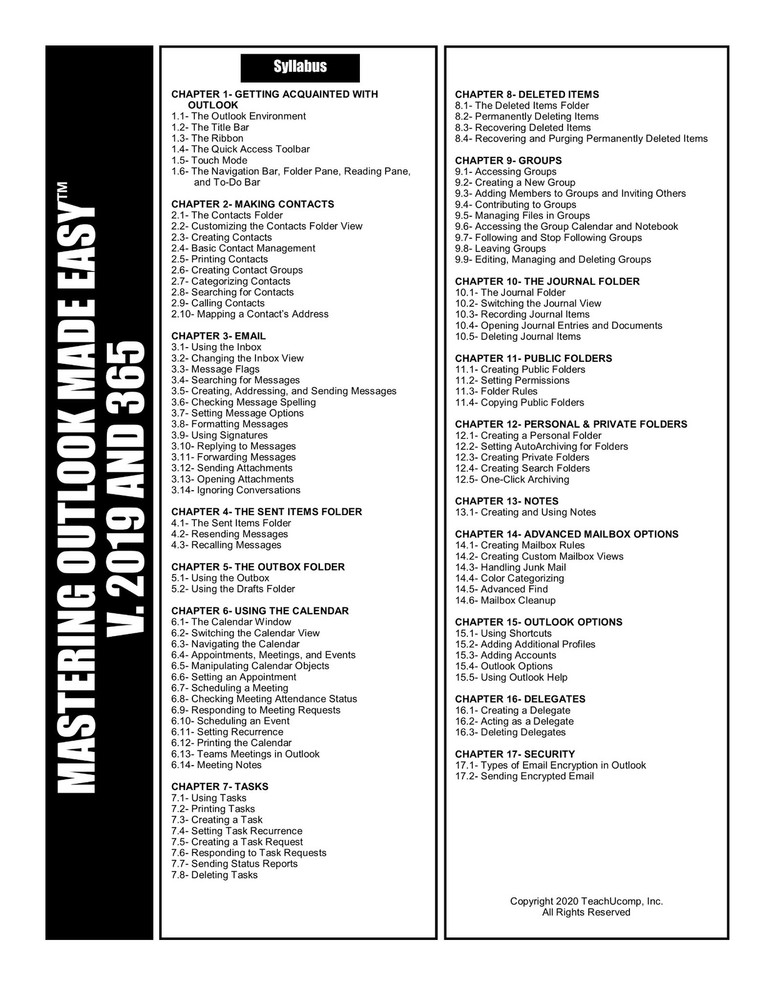 Learn Microsoft OUTLOOK 2019 & 365 Training Tutorial DVD/Digital Course 4 Hours