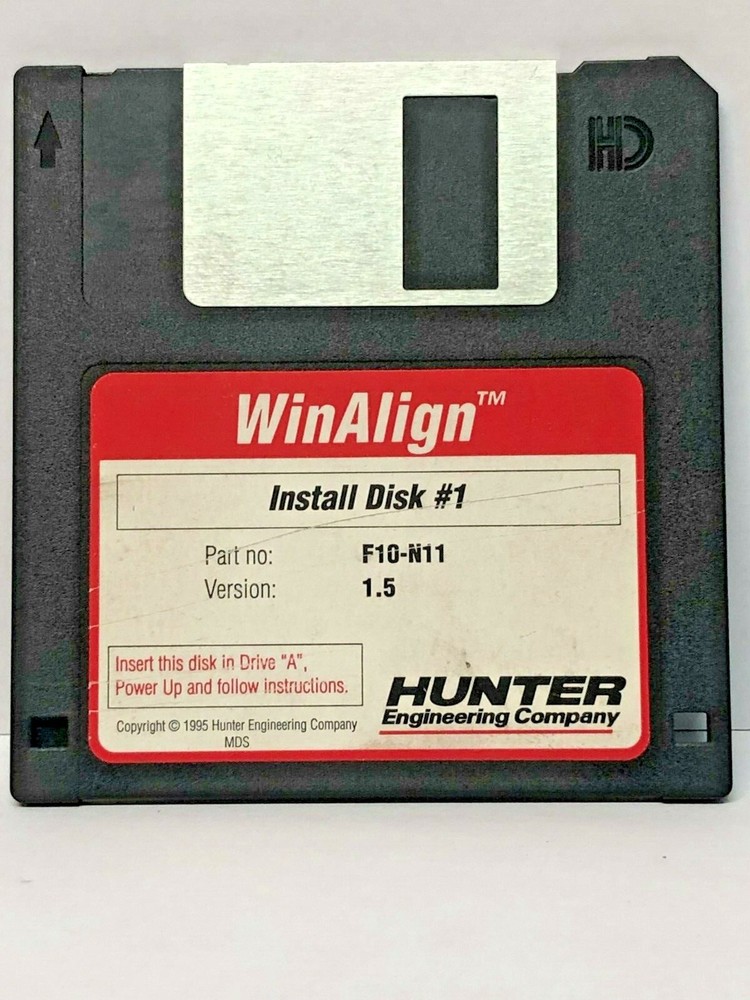 Hunter F10-N11 WinAlign Alignment Floppy Disk Software P-63