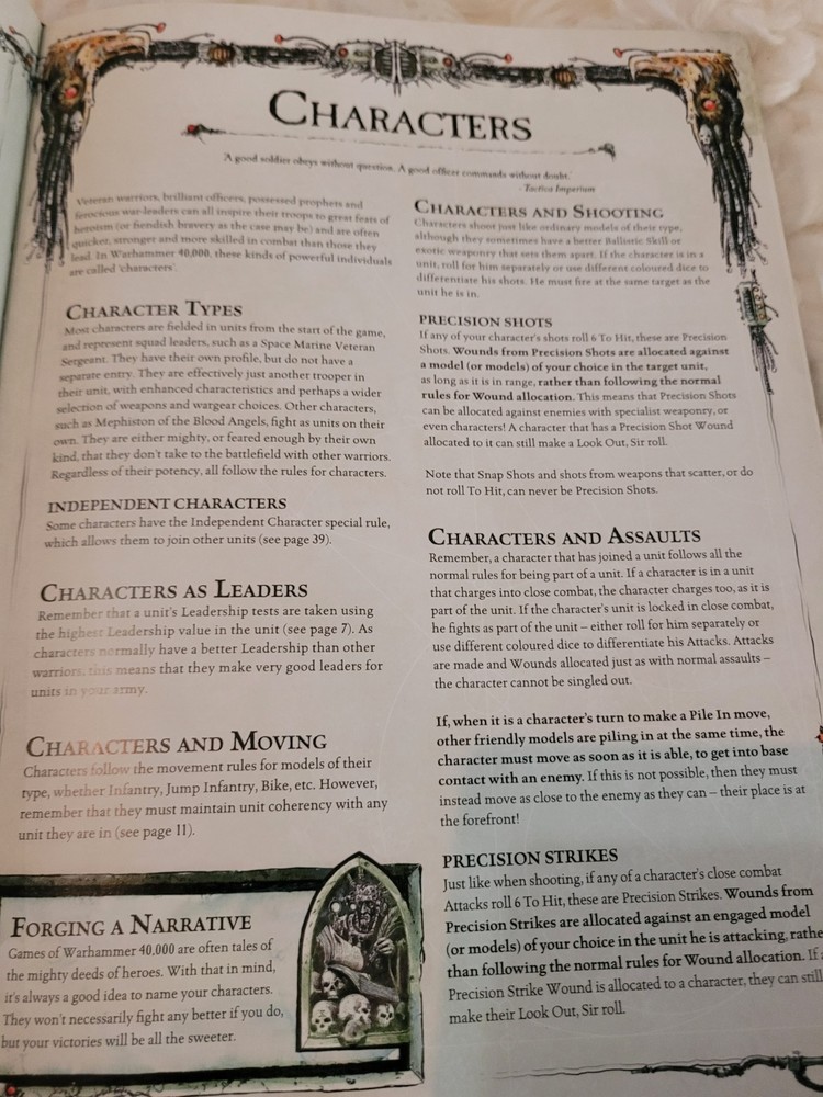 Warhammer 40K - Hardback Rulebook - Games Workshop 6th Edition (2012)