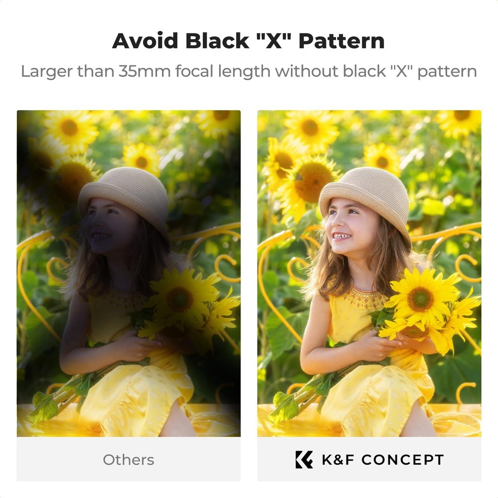 K&F CONCEPT 3 in1 Variable ND2-32 & Black Diffusion Mist Effect 1/4 & CPL Filter