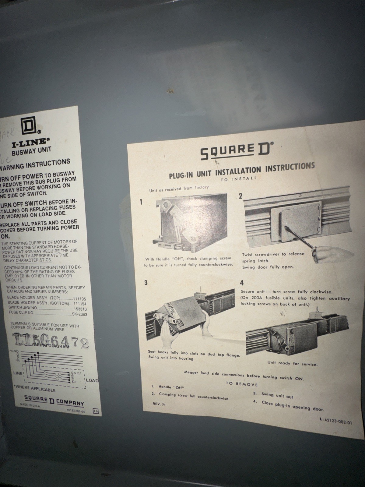 Square D PQ4210 Busway 100 Amp 240 Volt 3 Phase 4 Wire Bus Plug