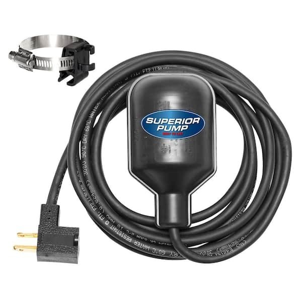 Superior Pump Tethered Float Switch 92000 Universal 10ft