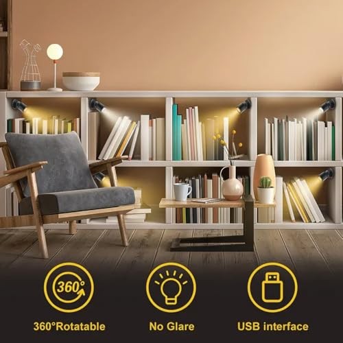 USB Powered Mini Spotlights for Displays 2-Pack – 5V Small LED 2PACK Warm Light