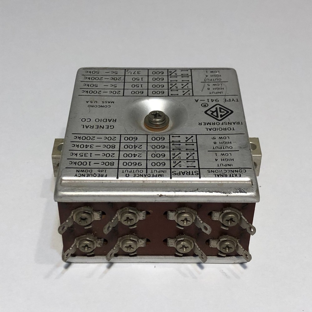 General Radio 941-A Audio Input Toroidal Transformer (Untested)