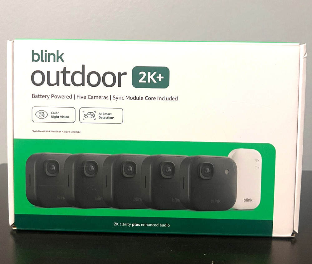 Blink 5-Camera Outdoor 2K+ Wireless Security Cameras w/Sync Module B0F95XVBFS
