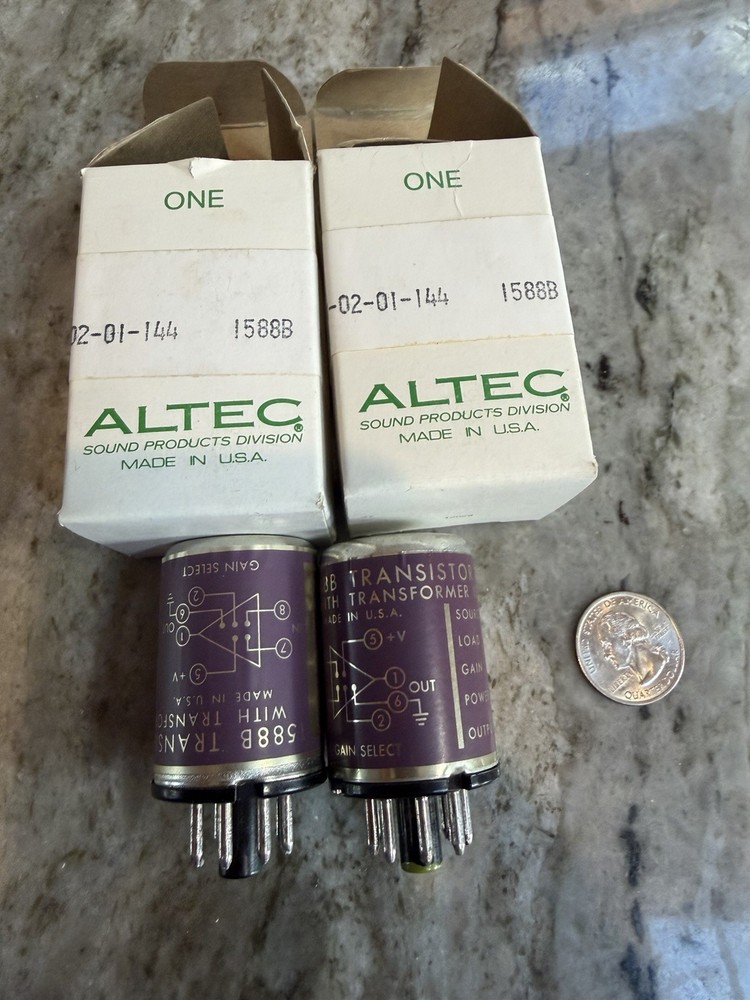 Pair Of Alter  Lansing 1588B Vintage Transistor Preamplifiers