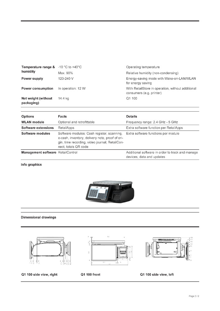 Bizerba Q1 100 Scale
