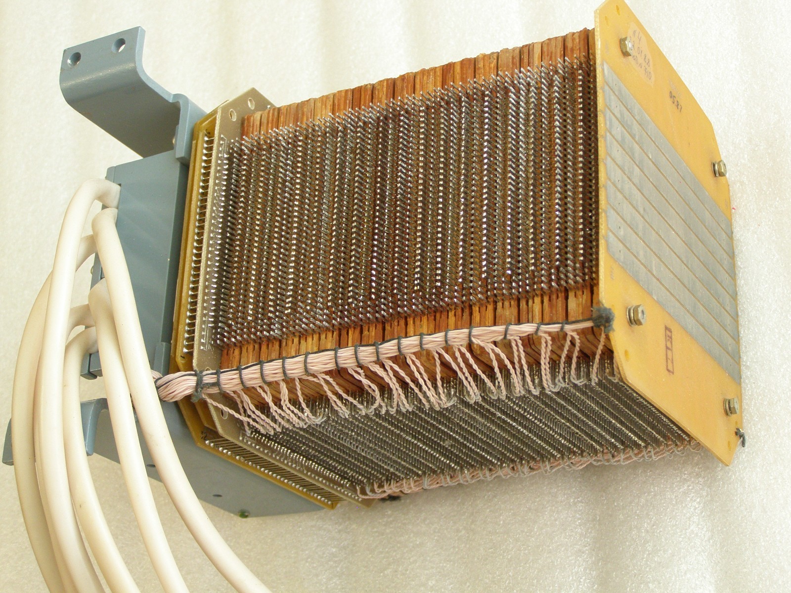 Dual-frame ferrite core memory plate 8192 bits, 1987.